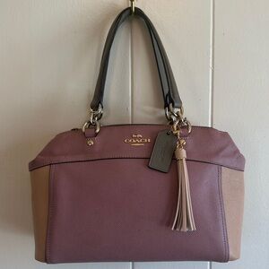 Coach Mini Brooke Carryall Satchel Color Block Pink